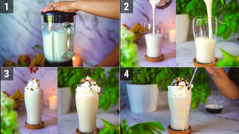 Image of the recipe cooking step-1-2 for Banana Milkshake