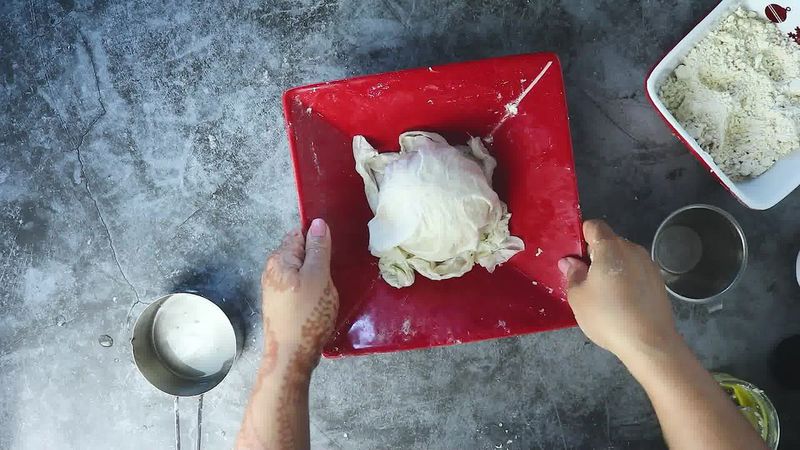 Image of the recipe cooking step-1-5 for Cheese Garlic Masala Mathri (Fried, Air Fryer, Baked Recipe)