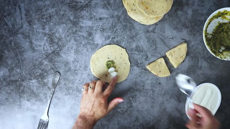 Image of the recipe cooking step-3-5 for Cheese Garlic Masala Mathri (Fried, Air Fryer, Baked Recipe)