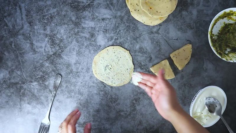 Image of the recipe cooking step-3-6 for Cheese Garlic Masala Mathri (Fried, Air Fryer, Baked Recipe)