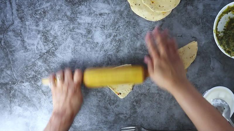 Image of the recipe cooking step-3-9 for Cheese Garlic Masala Mathri (Fried, Air Fryer, Baked Recipe)