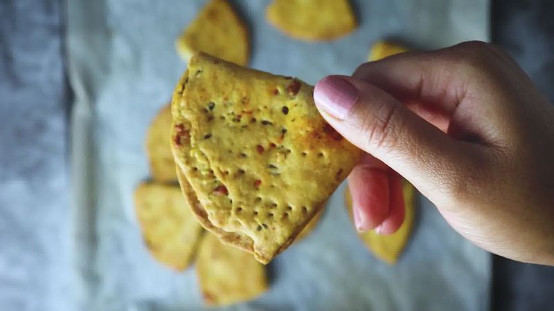 Image of the recipe cooking step-6-5 for Cheese Garlic Masala Mathri (Fried, Air Fryer, Baked Recipe)