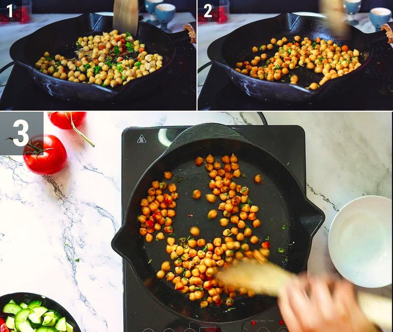Image of the recipe cooking step-1-5 for Chickpea Salad