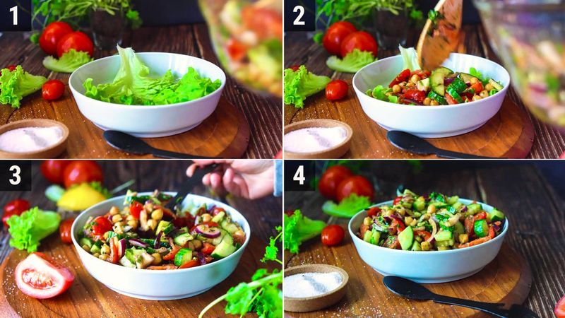 Image of the recipe cooking step-1-7 for Chickpea Salad