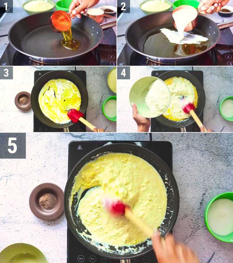 Image of the recipe cooking step-1-1 for Chocolate Burfi