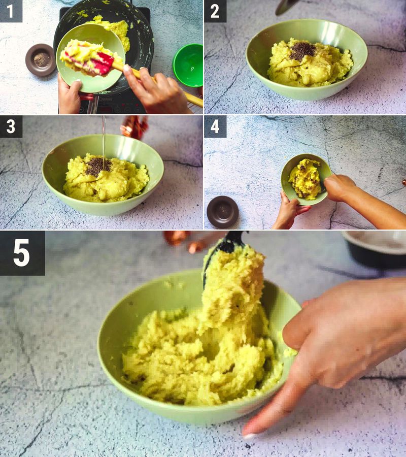 Image of the recipe cooking step-1-4 for Chocolate Burfi