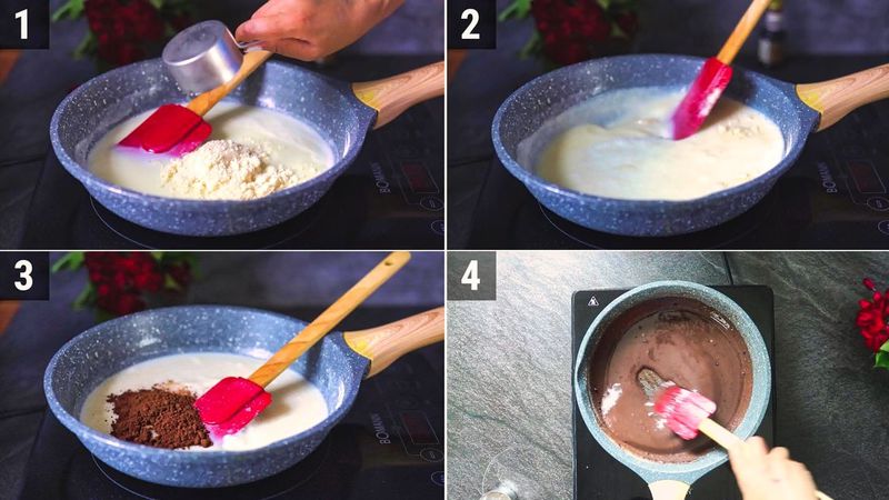 Image of the recipe cooking step-1-3 for Chocolate Modak