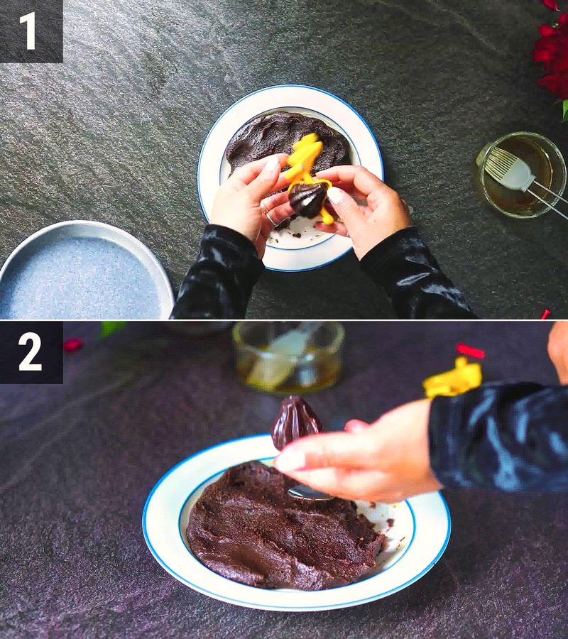 Image of the recipe cooking step-1-7 for Chocolate Modak