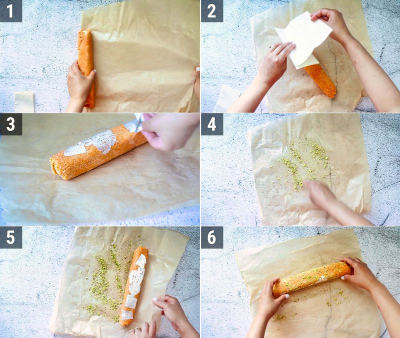 Image of the recipe cooking step-1-7 for Coconut Burfi Roll