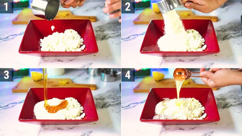 Image of the recipe cooking step-1-2 for Cottage Cheese Lemon Balls