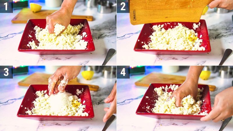 Image of the recipe cooking step-1-3 for Cottage Cheese Lemon Balls