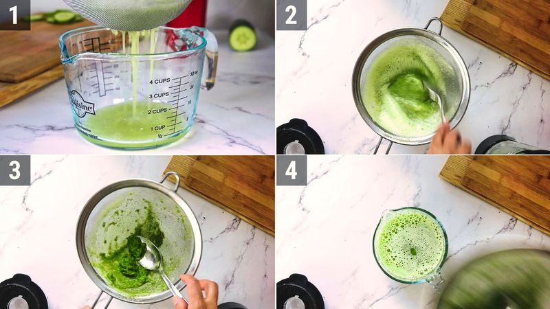 Image of the recipe cooking step-1-4 for Cucumber Cooler