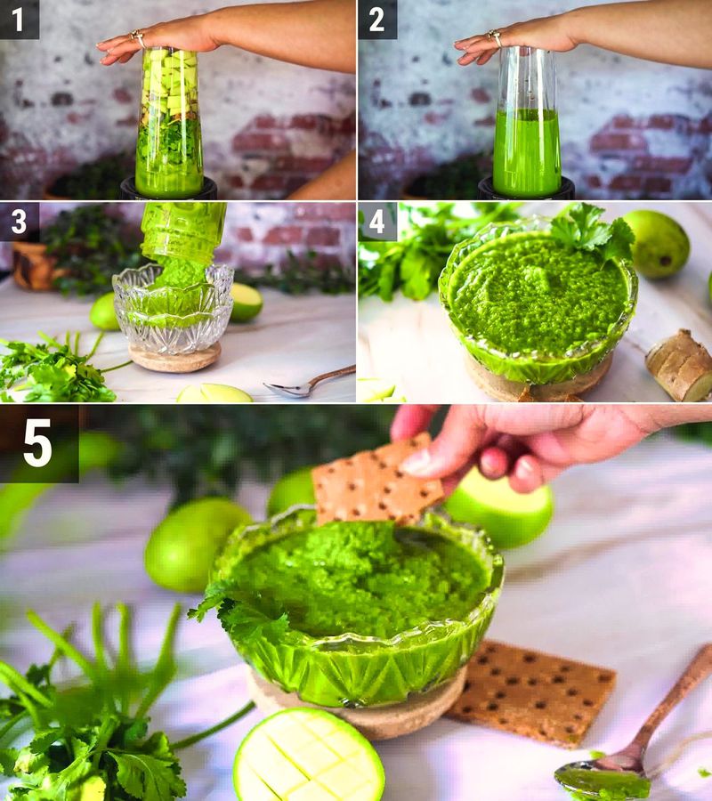 Image of the recipe cooking step-1-2 for Green Mango Chutney