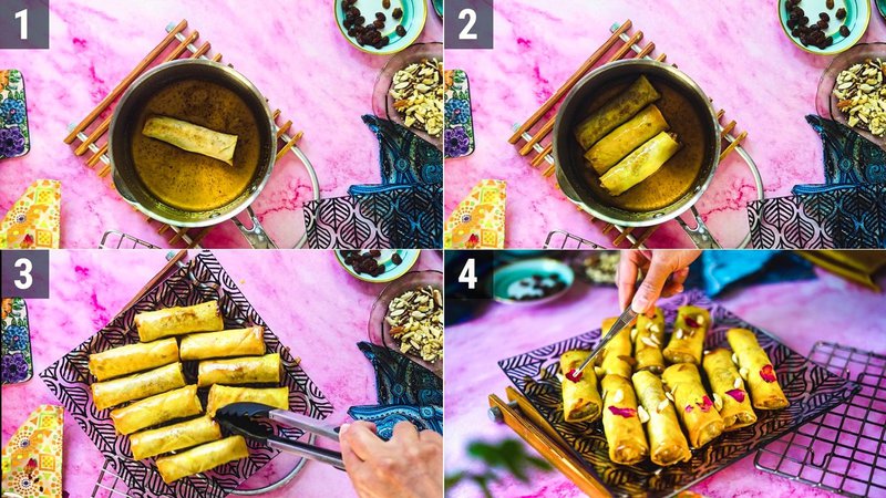 Image of the recipe cooking step-5-1 for Gujiya Spring Rolls