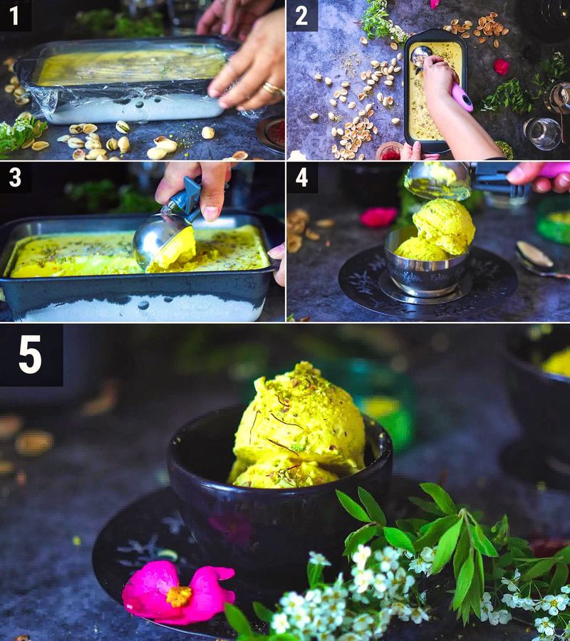 Image of the recipe cooking step-1-6 for Best Kesar Pista Ice Cream