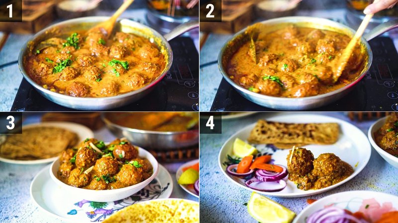 Image of the recipe cooking step-3-8 for Lauki Kofta Curry