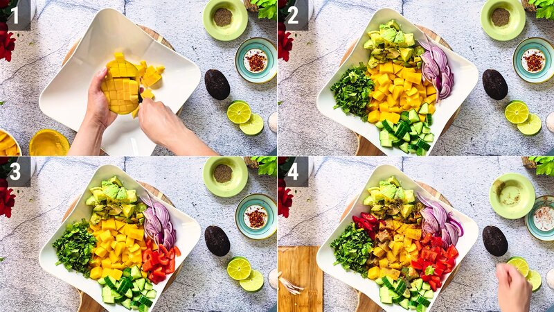 Image of the recipe cooking step-2-1 for Mango Avocado Salad