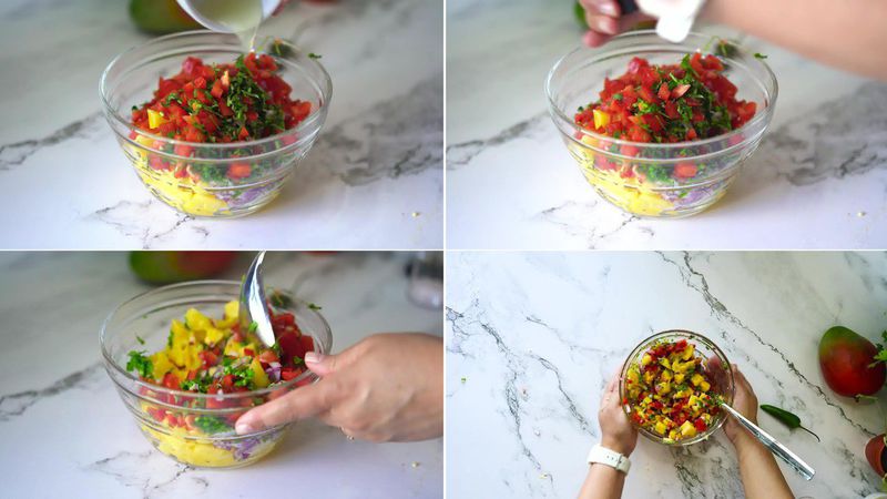 Image of the recipe cooking step-1-5 for Mango Salsa