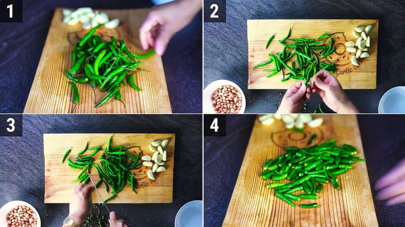 Image of the recipe cooking step-1-1 for Mirchi Ka Thecha