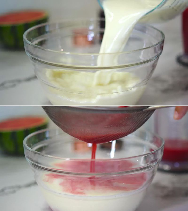 Image of the recipe cooking step-1-4 for Mohabbat Ka Sharbat - Watermelon Rose Drink