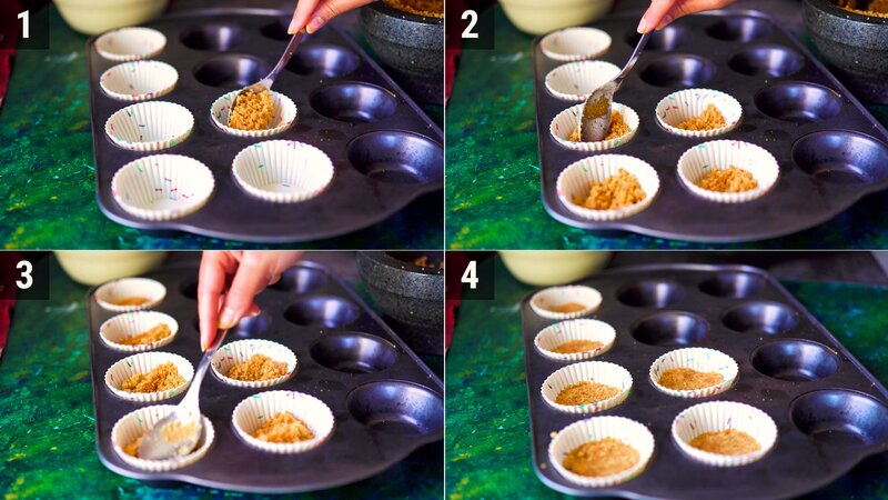 Image of the recipe cooking step-3-1 for Motichoor Cheesecake