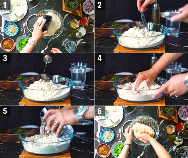 Image of the recipe cooking step-1-1 for Paneer Paratha