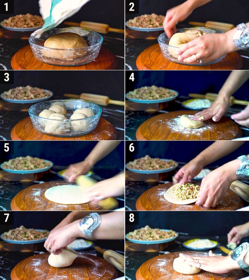 Image of the recipe cooking step-3-1 for Paneer Paratha