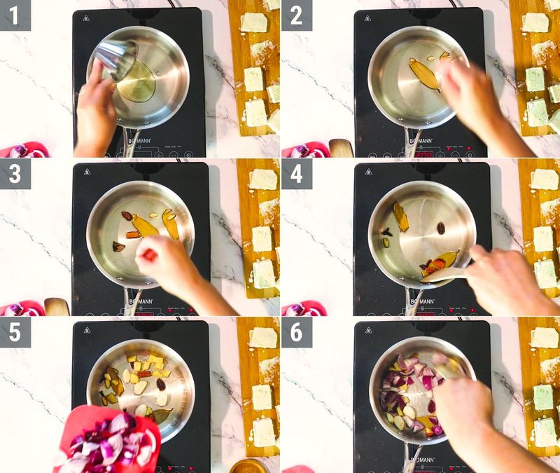 Image of the recipe cooking step-6-1 for Paneer Pasanda