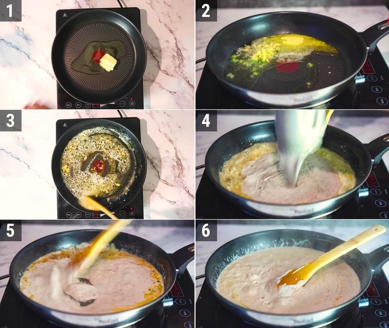 Image of the recipe cooking step-7-1 for Paneer Pasanda