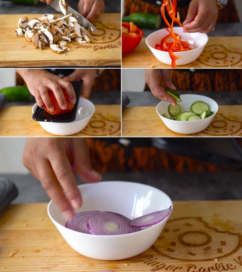 Image of the recipe cooking step-1-1 for Peanut Butter & Veggie Grilled Cheese Sandwich