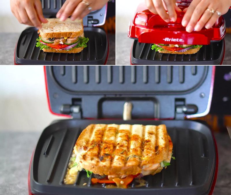 Image of the recipe cooking step-1-8 for Peanut Butter & Veggie Grilled Cheese Sandwich