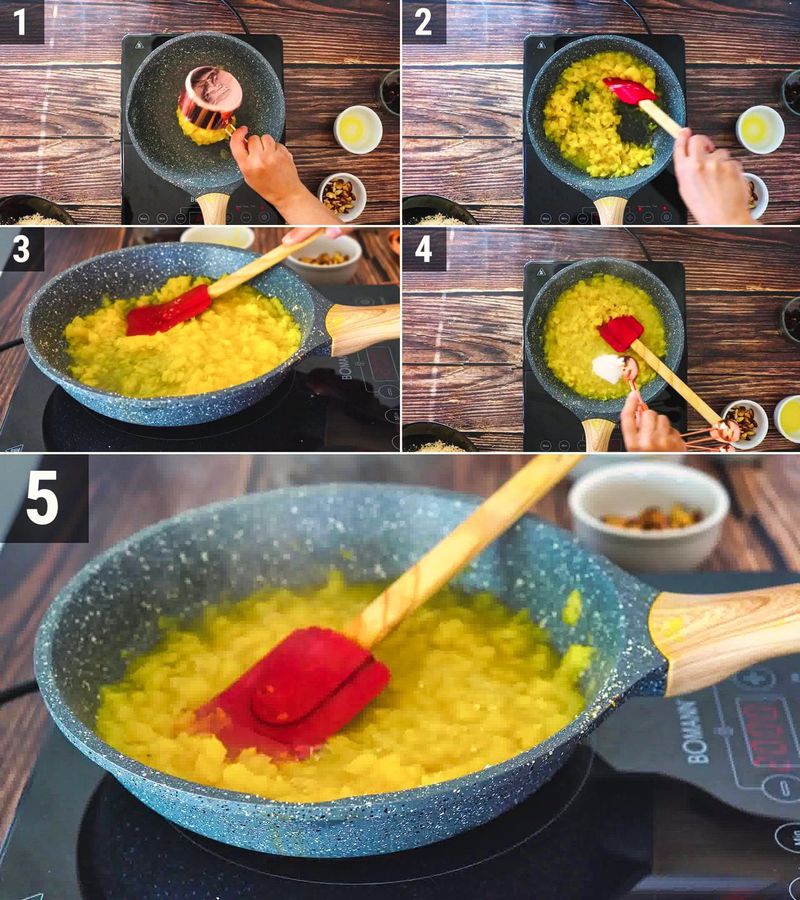 Image of the recipe cooking step-1-4 for Pineapple Ladoo