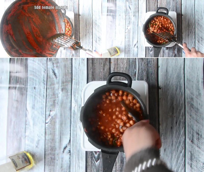 Image of the recipe cooking step-1-7 for Chole Bhature - Chana Bhatura