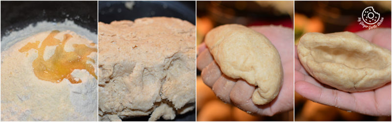 image of a person holding a piece of churma dough in their hand