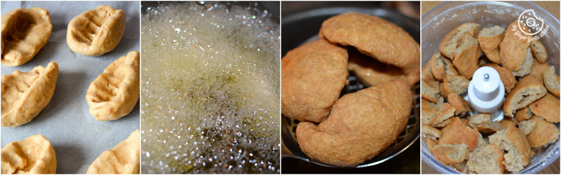 churma is being made in a food processor and then cooked