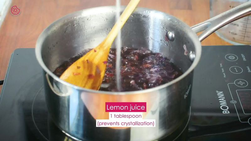 Image of the recipe cooking step-1-7 for How to make Rose Syrup