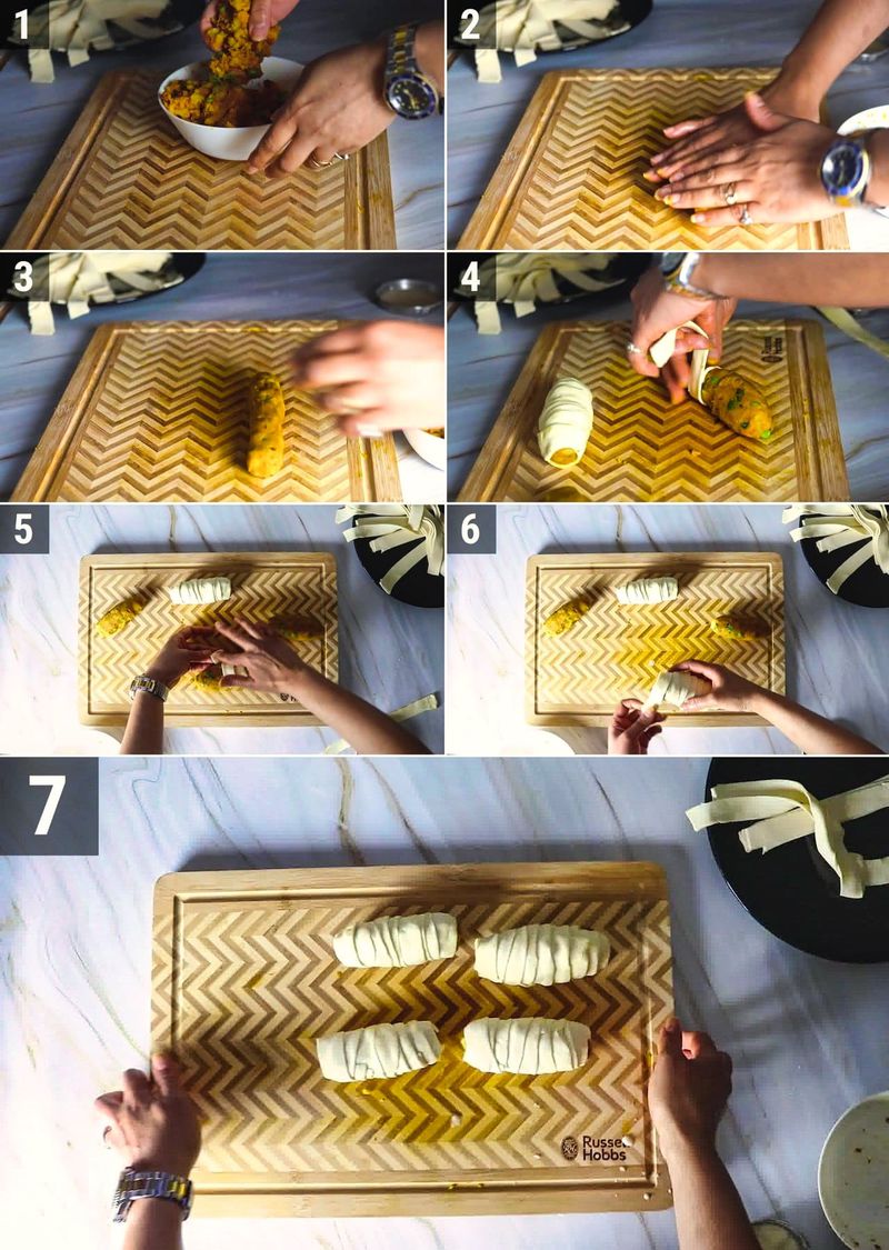 Image of the recipe cooking step-1-5 for Samosa Roll