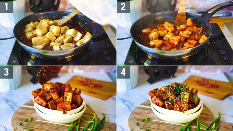 Image of the recipe cooking step-1-6 for Soy Garlic Tofu