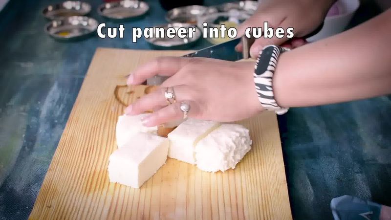 Image of the recipe cooking step-1-4 for Paneer Tikka