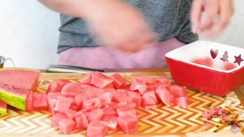 Image of the recipe cooking step-2-1 for Watermelon Cucumber Feta Salad
