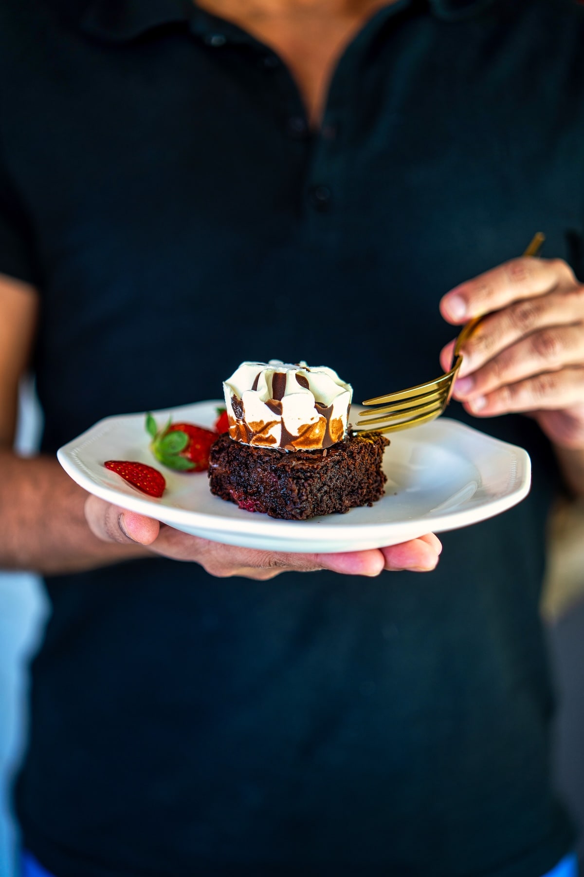 Image of Eggless Strawberry Brownies